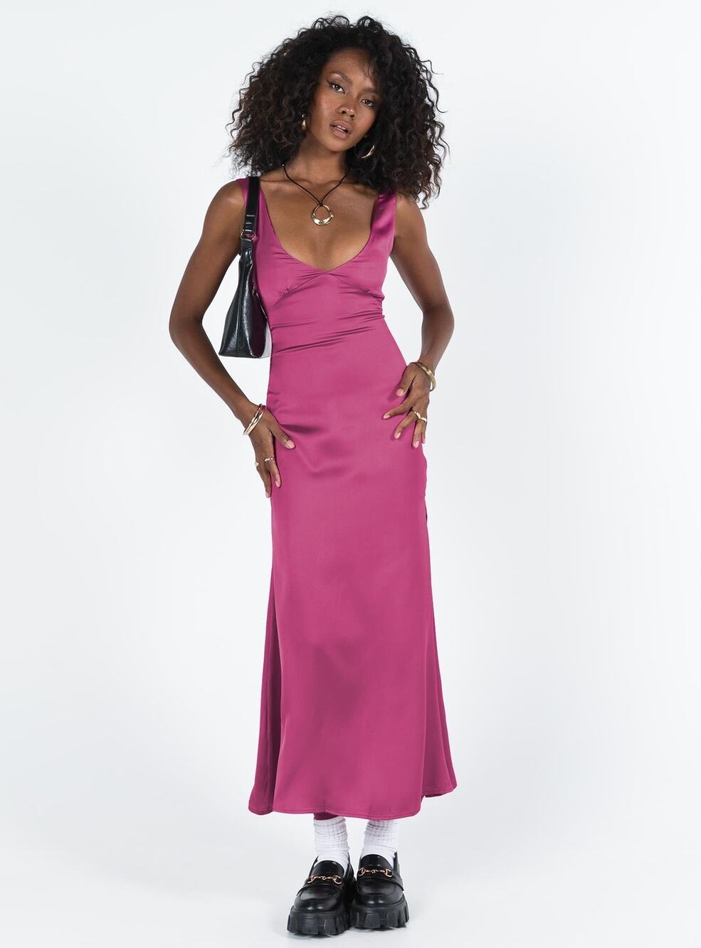 Princess Polly fucsia slip dress size 2